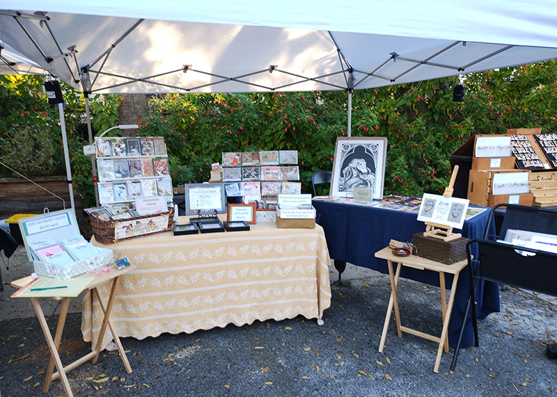 Mooma booth at a market