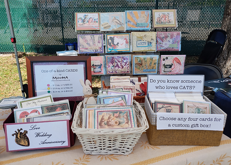 Mooma greeting card display